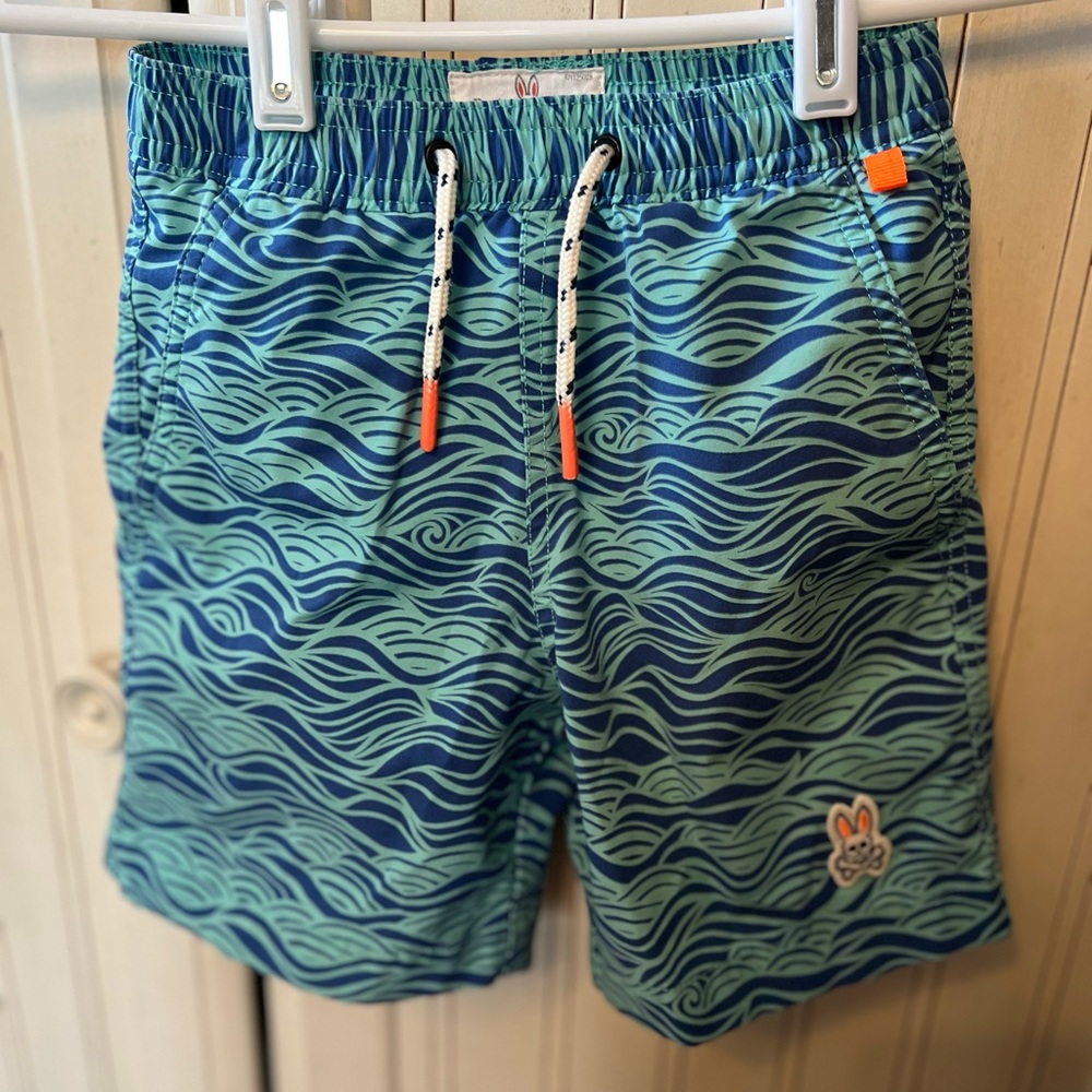Boys Psycho bunny swim shorts. Size 5/6